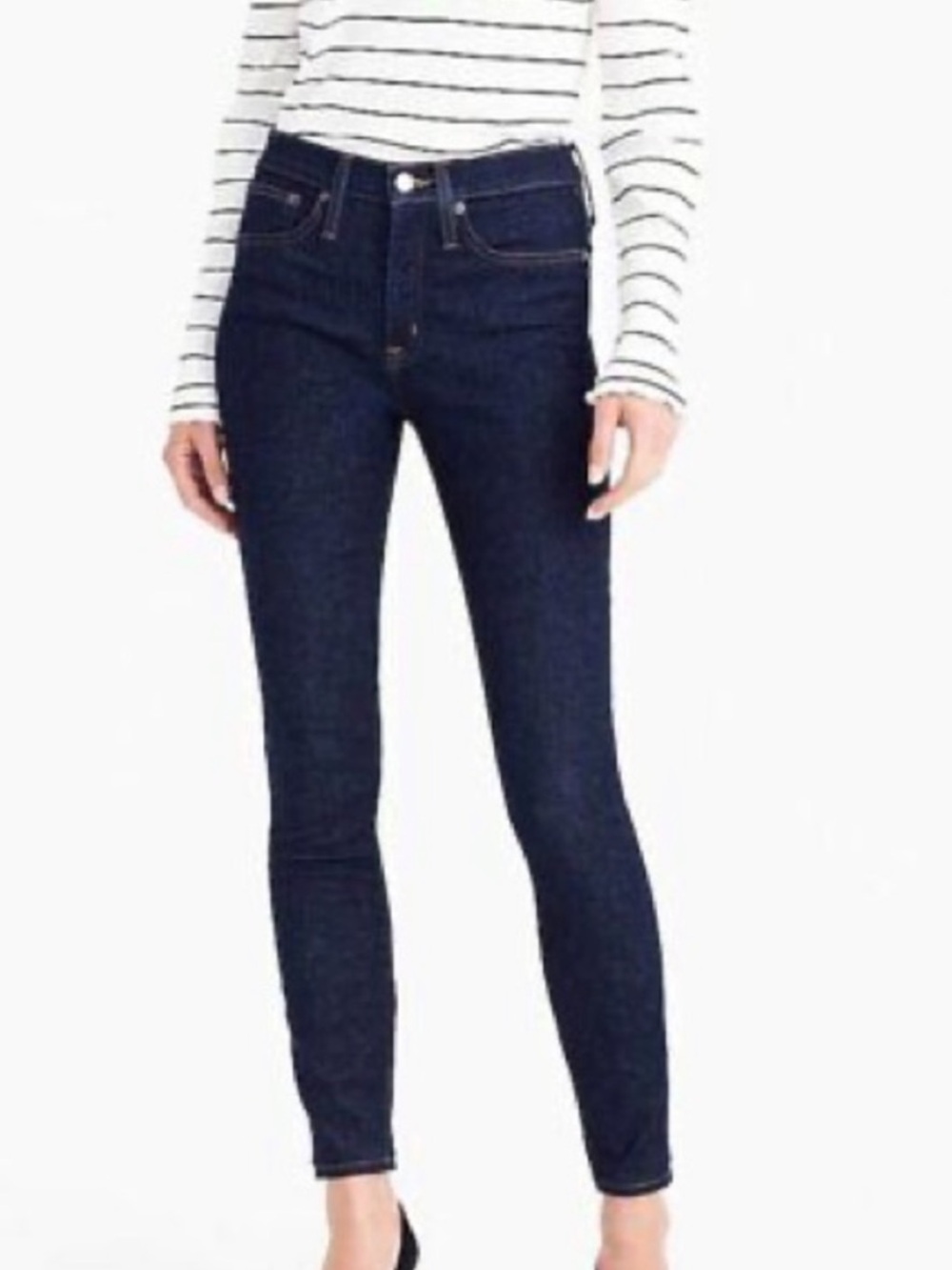 NWOT J. Crew 9" High Rise Skinny Jeans in Dark Wash Size 26